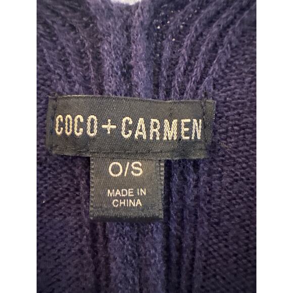 Coco + Carmen Long Knit Ruana Wrap Acrylic 38 - Picture 4 of 5